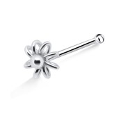 Flower Silver Bone Nose Stud NSKD-611